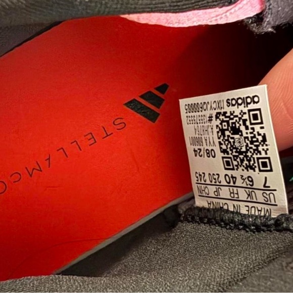 Adidas by Stella McCartney Gray and Pink Sneakers - Picture 6 of 6